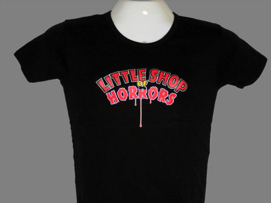 Little Shop of Horrors Black Cap Sleeve T Shirt