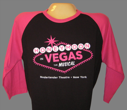 Honeymoon In Vegas Pink & Black Baseball Jersey